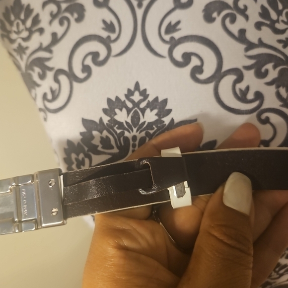 Rare Vintage Coach White Polished Calfskin Logo Buckle Belt –Italy –Size Large - Picture 12 of 12